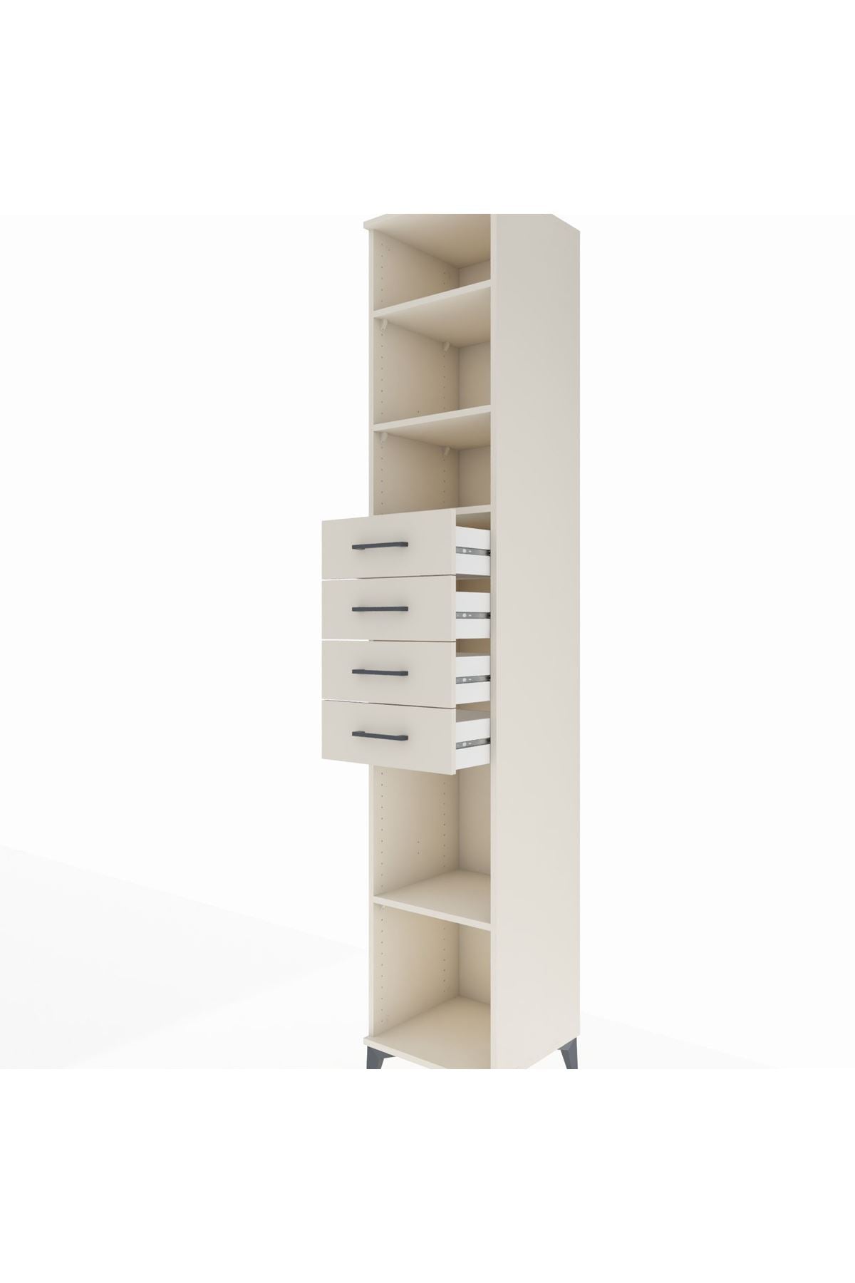 Hyperion Dolap 4 Raflı 4 Çekmeceli 44x44x243 - S64M119V1B