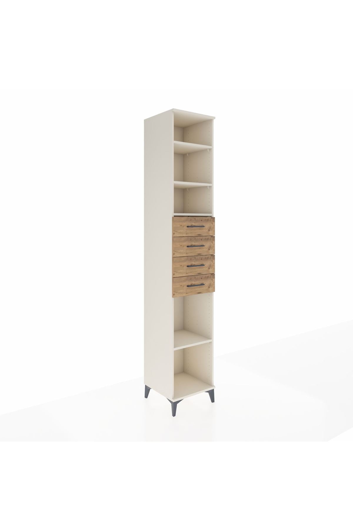 Hyperion Dolap 4 Raflı 4 Çekmeceli 44x44x243 - S64M119V3B