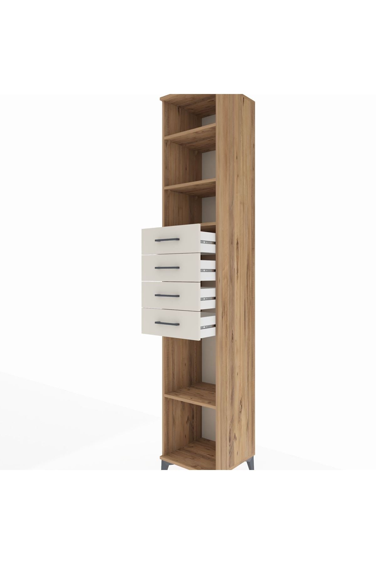 Hyperion Dolap 4 Raflı 4 Çekmeceli 44x44x243 - S64M119V7B