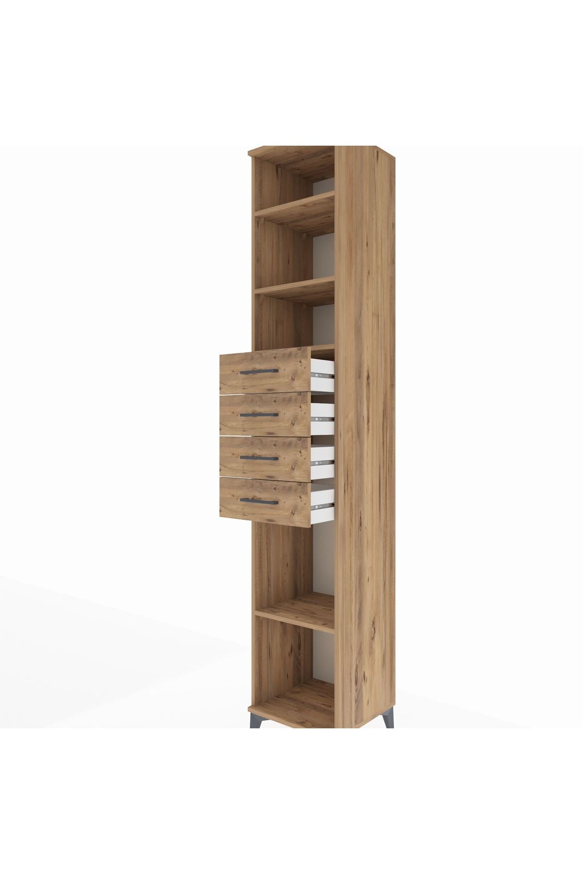 Hyperion Dolap 4 Raflı 4 Çekmeceli 44x44x243 - S64M119V9B