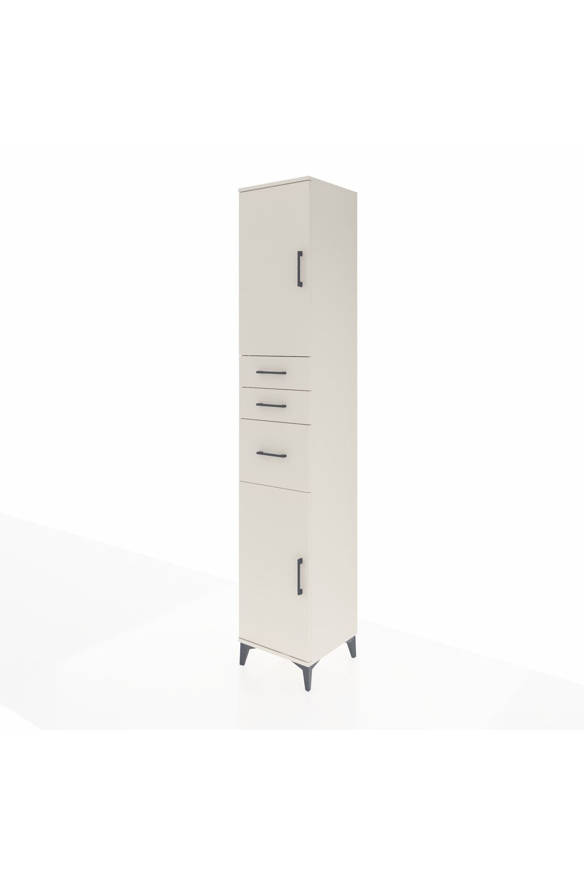 Hyperion Dolap 4 Raflı 3 Çekmeceli 2 Kapaklı 44x44x243 - S64M120V1B