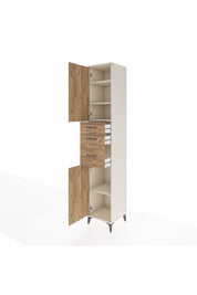 Hyperion Dolap 4 Raflı 3 Çekmeceli 2 Kapaklı 44x44x243 - S64M120V3B
