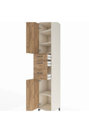 Hyperion Dolap 4 Raflı 3 Çekmeceli 2 Kapaklı 44x44x243 - S64M120V3B