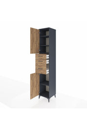 Hyperion Dolap 4 Raflı 3 Çekmeceli 2 Kapaklı 44x44x243 - S64M120V6B