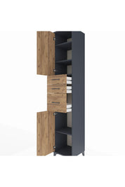 Hyperion Dolap 4 Raflı 3 Çekmeceli 2 Kapaklı 44x44x243 - S64M120V6B