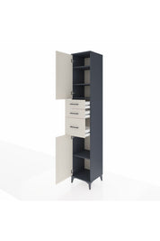 Hyperion Dolap 4 Raflı 3 Çekmeceli 2 Kapaklı 44x44x243 - S64M120V4B