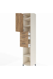 Hyperion Dolap 4 Raflı 3 Çekmeceli Tek Kapaklı 44x44x243 - S64M121V3B