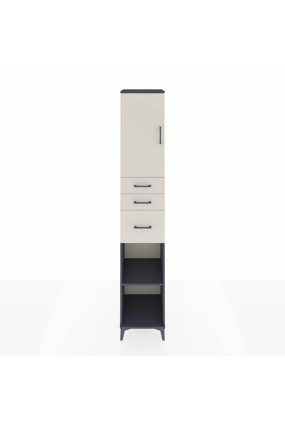 Hyperion Dolap 4 Raflı 3 Çekmeceli Tek Kapaklı 44x44x243 - S64M121V4B
