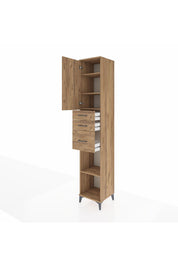 Hyperion Dolap 4 Raflı 3 Çekmeceli Tek Kapaklı 44x44x243 - S64M121V9B