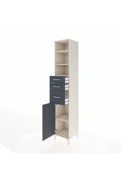 Hyperion Dolap 4 Raflı 3 Çekmeceli Tek Kapaklı 44x44x243 - S64M122V2B