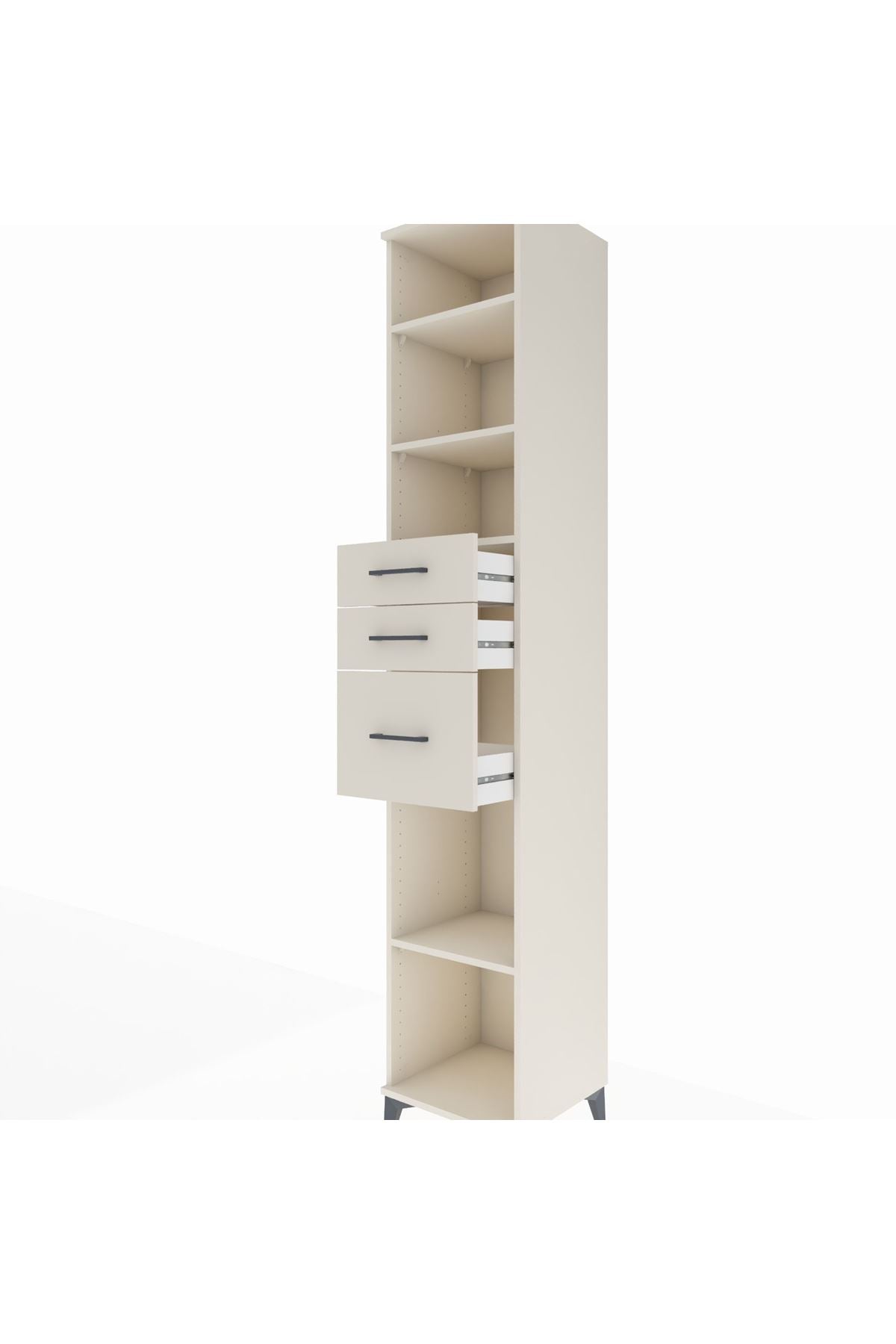 Hyperion Dolap 4 Raflı 3 Çekmeceli 44x44x243 - S64M123V1B