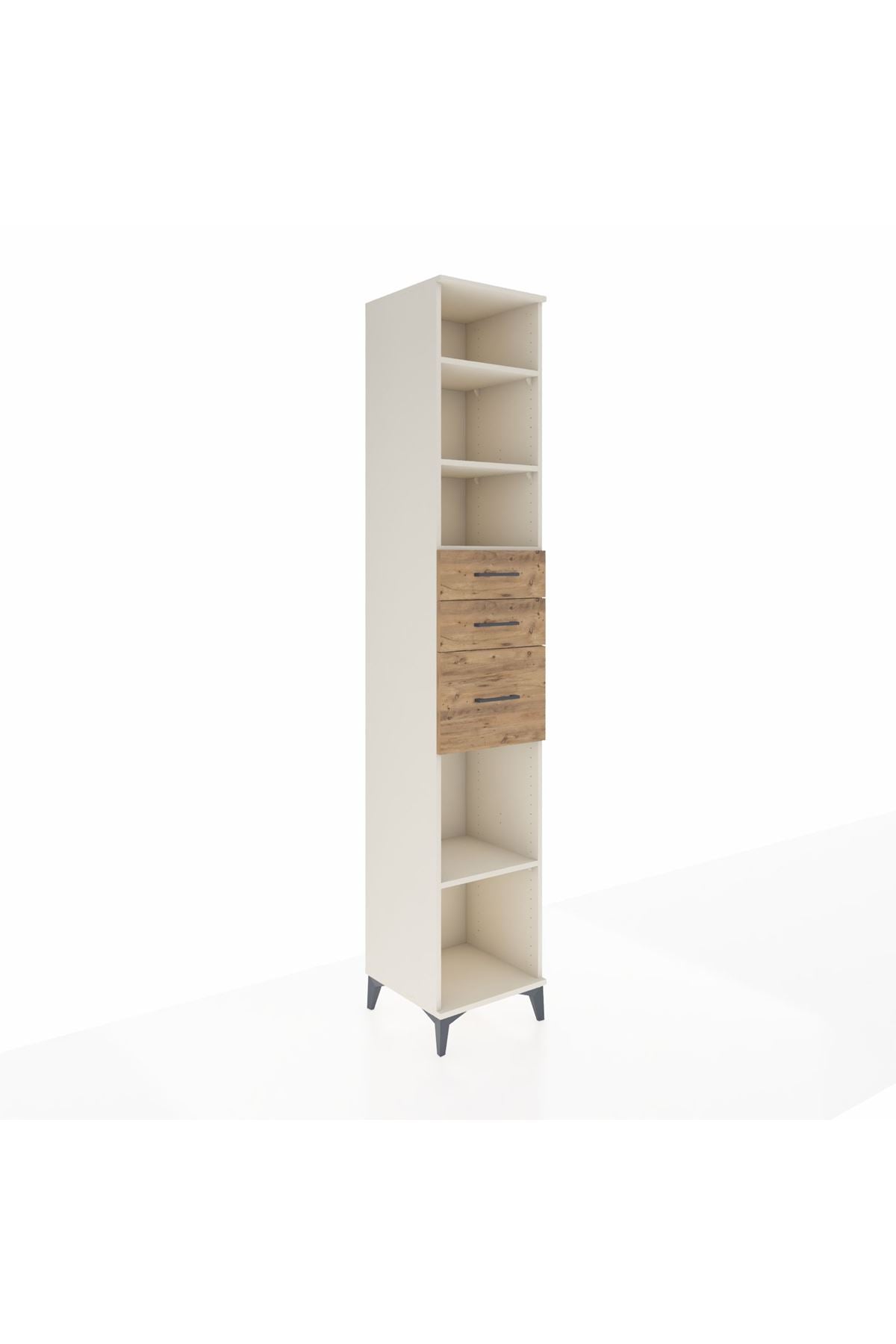 Hyperion Dolap 4 Raflı 3 Çekmeceli 44x44x243 - S64M123V3B