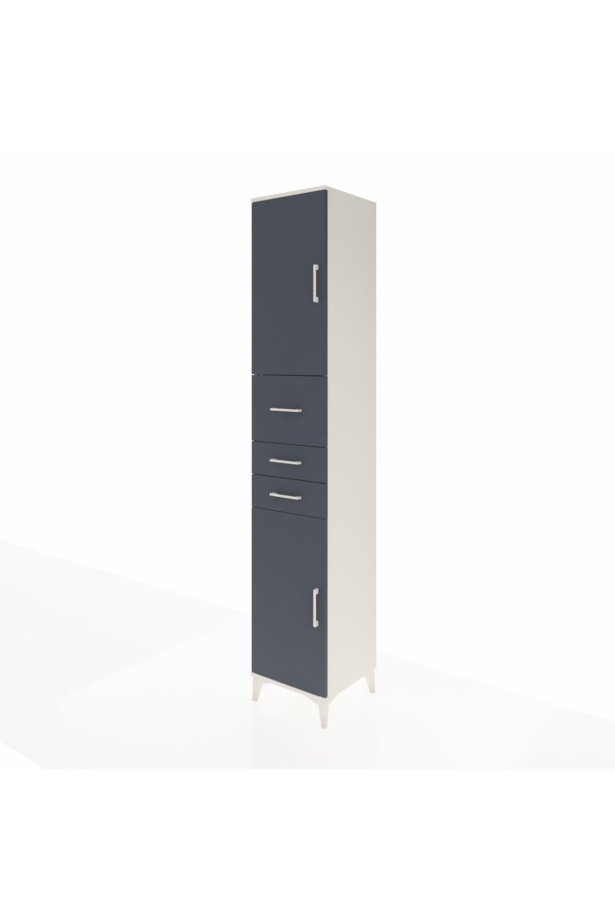 Hyperion Dolap 4 Raflı 3 Çekmeceli 2 Kapaklı 44x44x243 - S64M124V2B