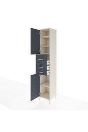 Hyperion Dolap 4 Raflı 3 Çekmeceli 2 Kapaklı 44x44x243 - S64M124V2B