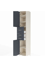 Hyperion Dolap 4 Raflı 3 Çekmeceli 2 Kapaklı 44x44x243 - S64M124V2B