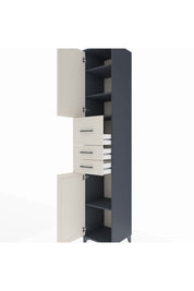 Hyperion Dolap 4 Raflı 3 Çekmeceli 2 Kapaklı 44x44x243 - S64M124V4B