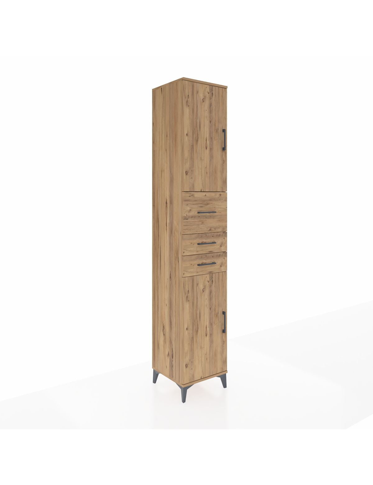 Hyperion Dolap 4 Raflı 3 Çekmeceli 2 Kapaklı 44x44x243 - S64M124V9B