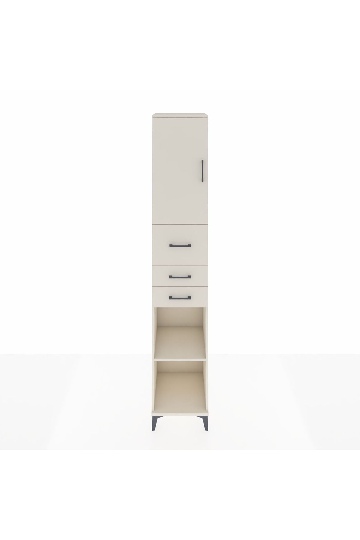Hyperion Dolap 4 Raflı 3 Çekmeceli Tek Kapaklı 44x44x243 - S64M125V1B