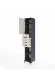 Hyperion Dolap 4 Raflı 3 Çekmeceli Tek Kapaklı 44x44x243 - S64M125V4B