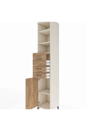 Hyperion Dolap 4 Raflı 3 Çekmeceli Tek Kapaklı 44x44x243 - S64M126V3B