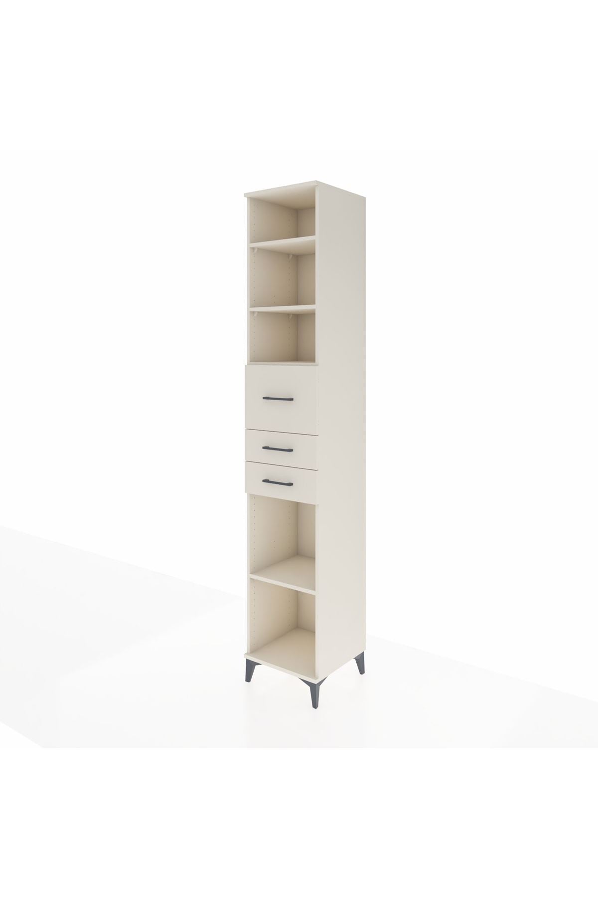 Hyperion Dolap 4 Raflı 3 Çekmeceli 44x44x243 - S64M127V1B