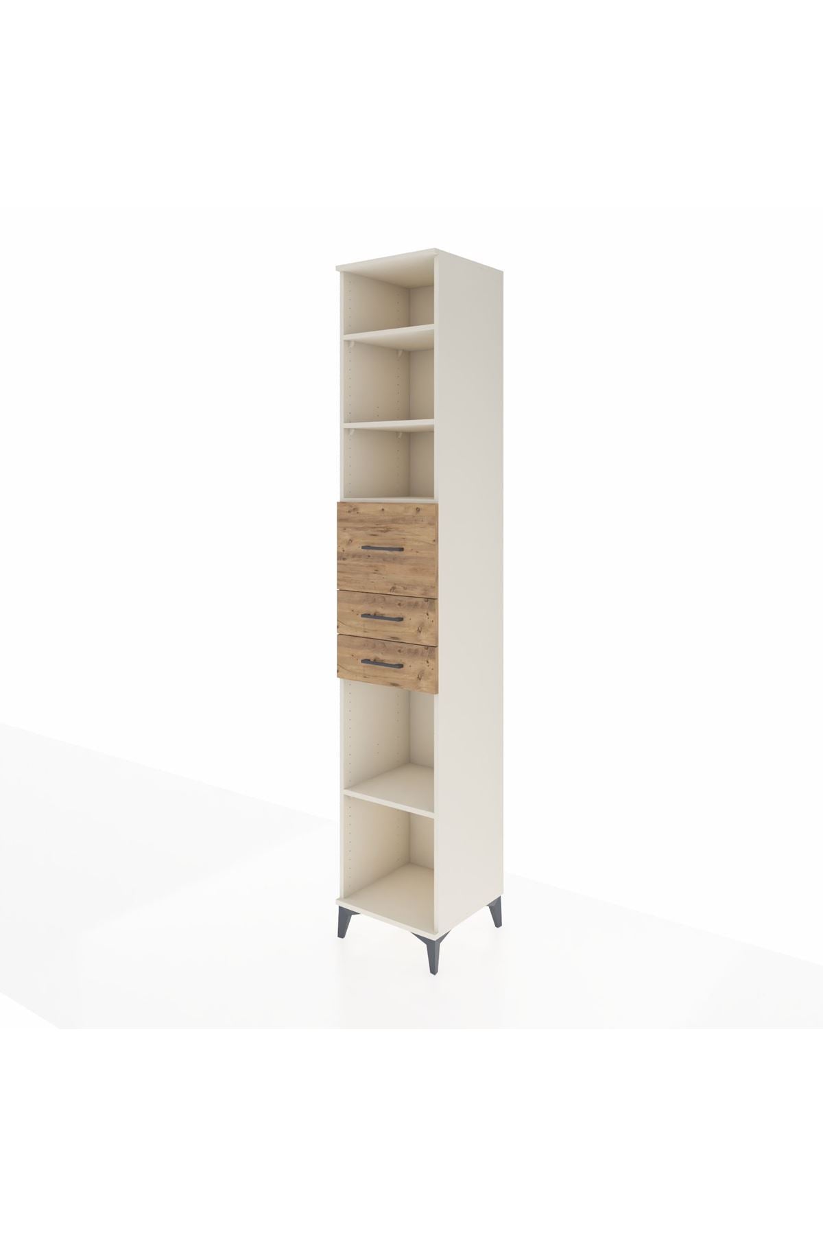 Hyperion Dolap 4 Raflı 3 Çekmeceli 44x44x243 - S64M127V3B