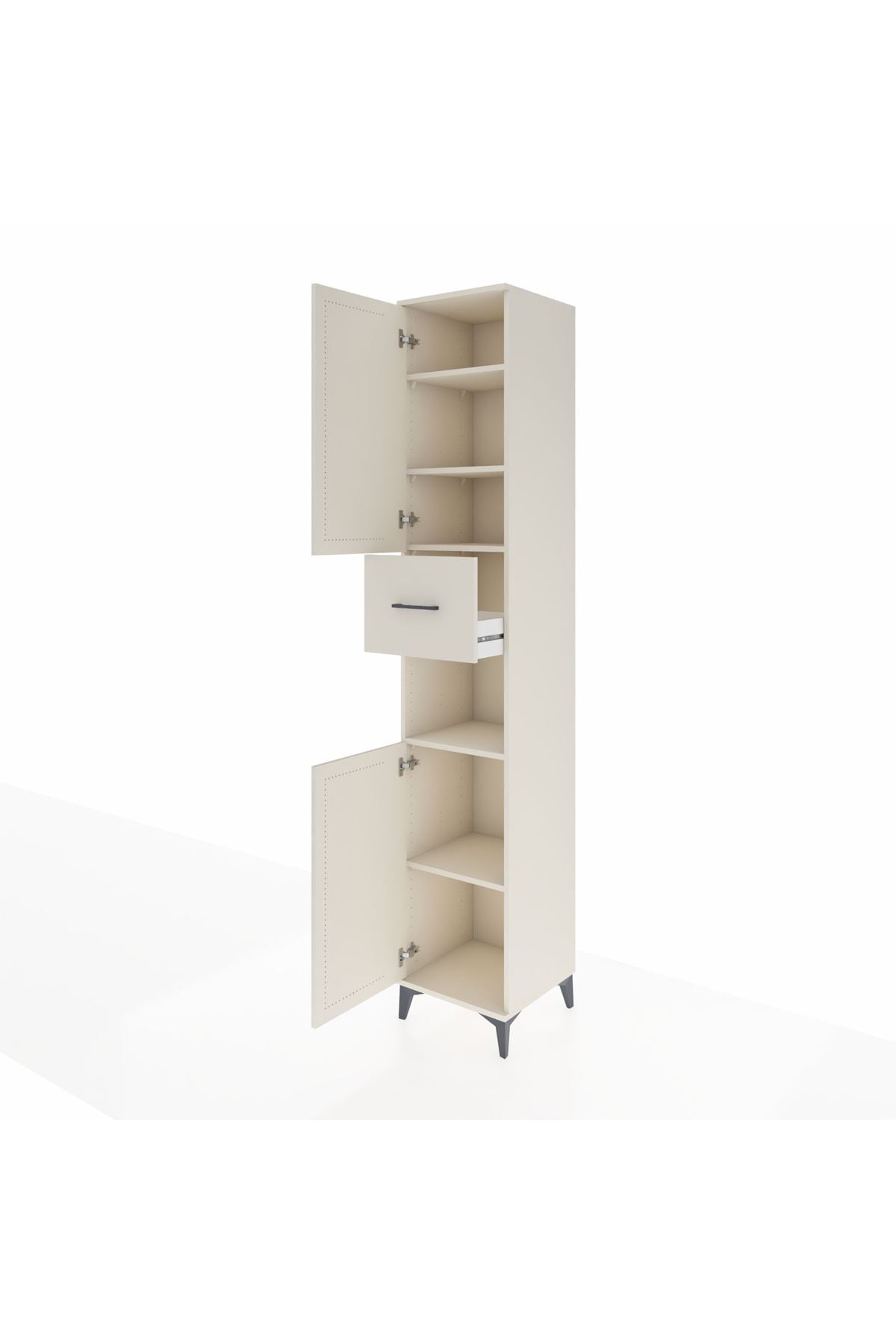 Hyperion Dolap 5 Raflı Tek Çekmeceli 2 Kapaklı 44x44x243 - S64M128V1B