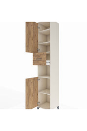 Hyperion Dolap 5 Raflı Tek Çekmeceli 2 Kapaklı 44x44x243 - S64M128V3B