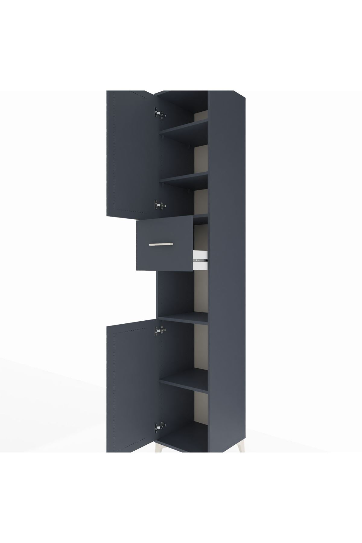 Hyperion Dolap 5 Raflı Tek Çekmeceli 2 Kapaklı 44x44x243 - S64M128V5B