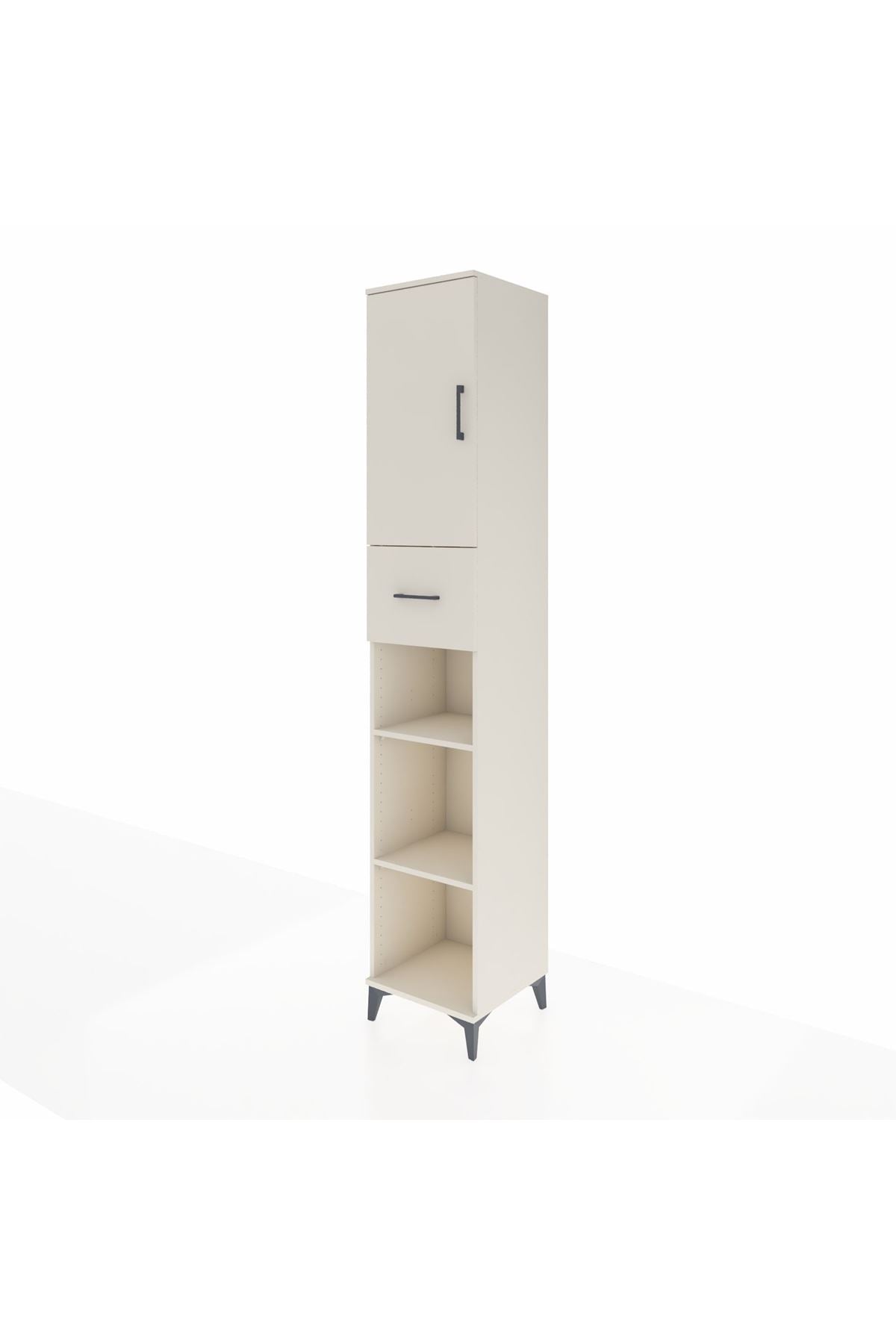 Hyperion Dolap 5 Raflı Tek Çekmeceli Tek Kapaklı 44x44x243 - S64M129V1B