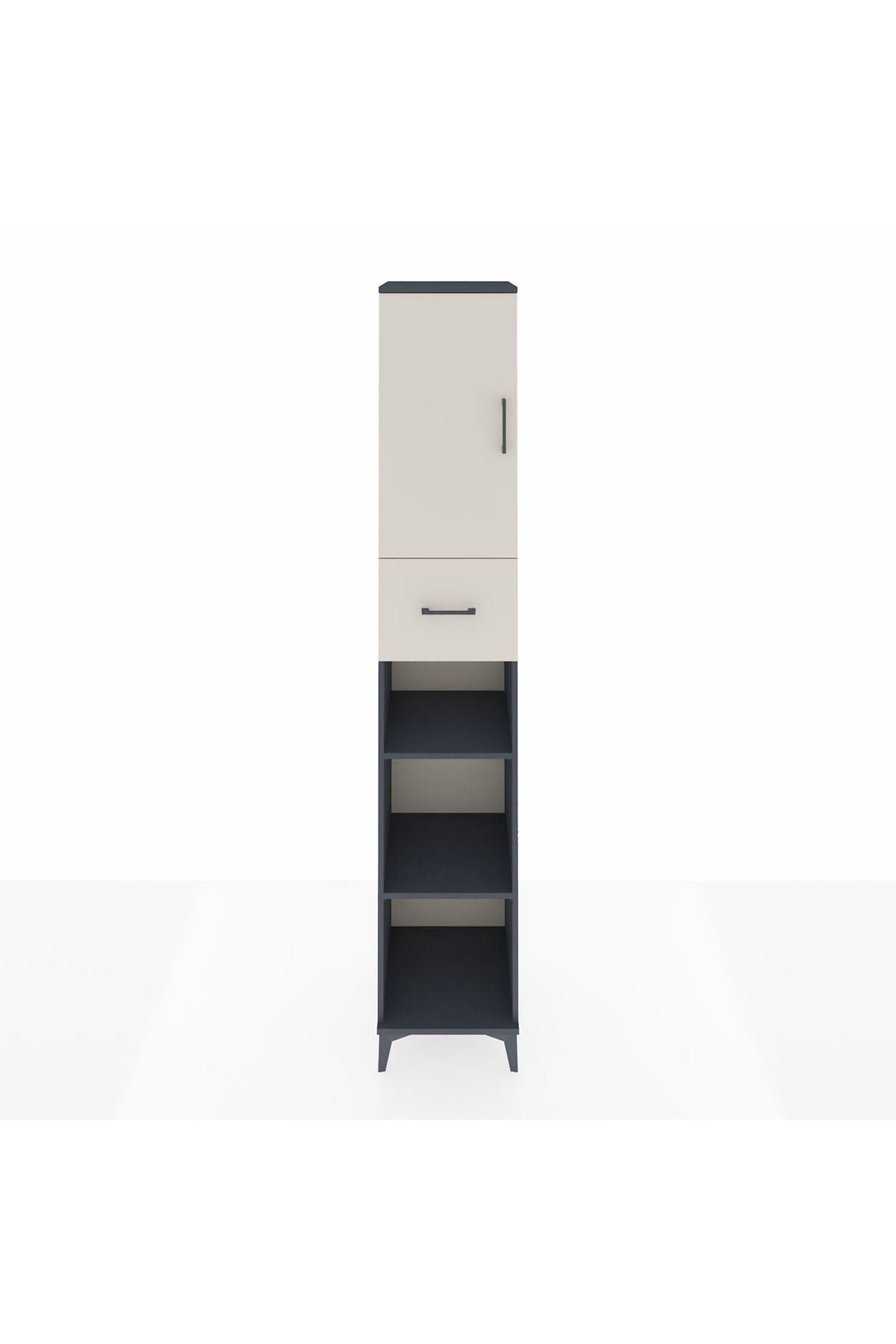 Hyperion Dolap 5 Raflı Tek Çekmeceli Tek Kapaklı 44x44x243 - S64M129V4B