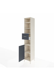 Hyperion Dolap 5 Raflı Tek Çekmeceli Tek Kapaklı 44x44x243 - S64M130V2B