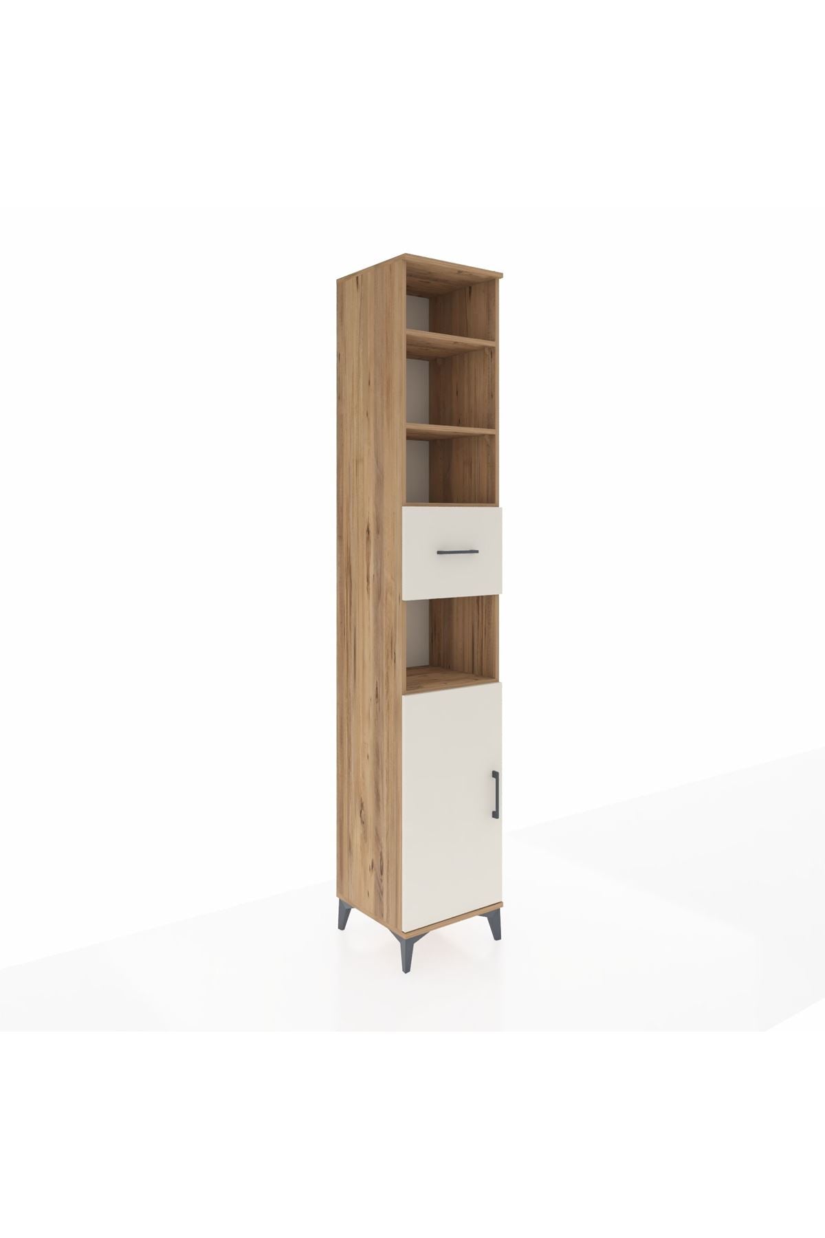 Hyperion Dolap 5 Raflı Tek Çekmeceli Tek Kapaklı 44x44x243 - S64M130V7B