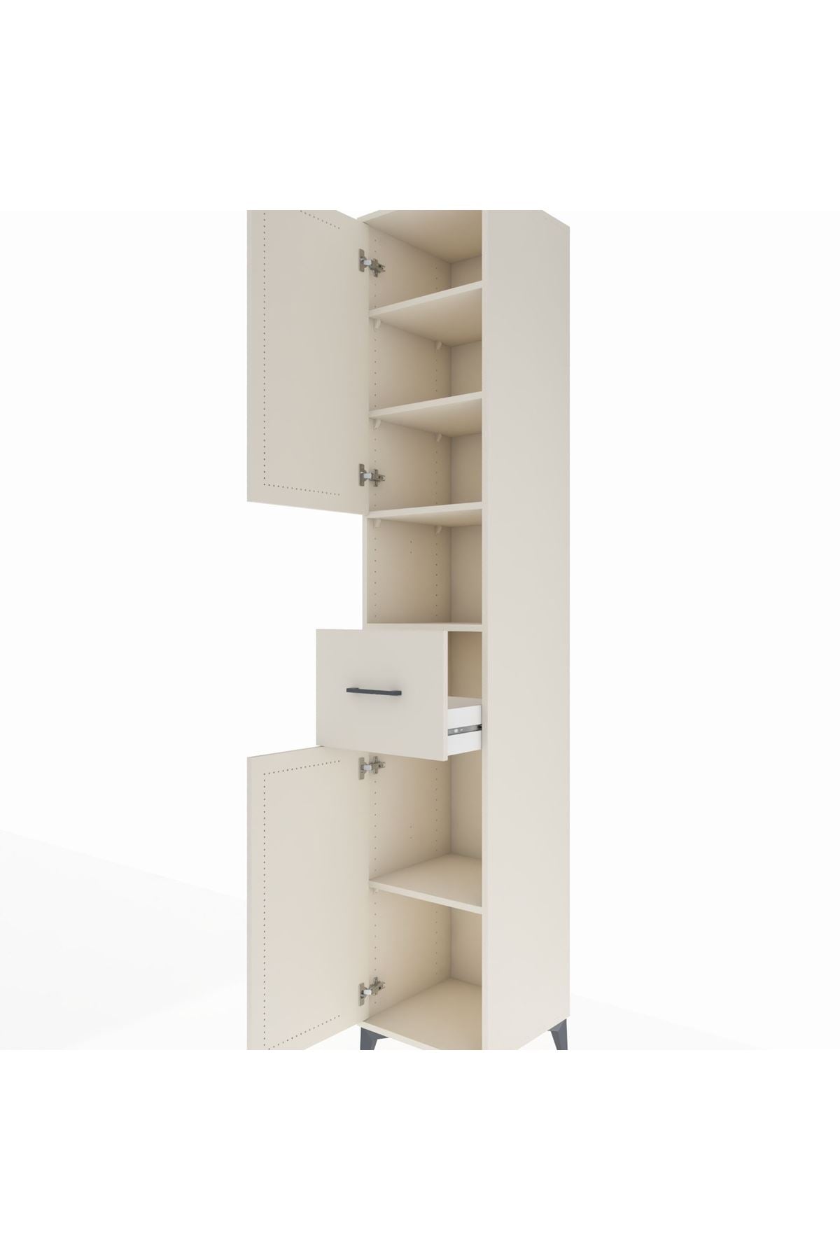 Hyperion Dolap 5 Raflı Tek Çekmeceli 2 Kapaklı 44x44x243 - S64M132V1B