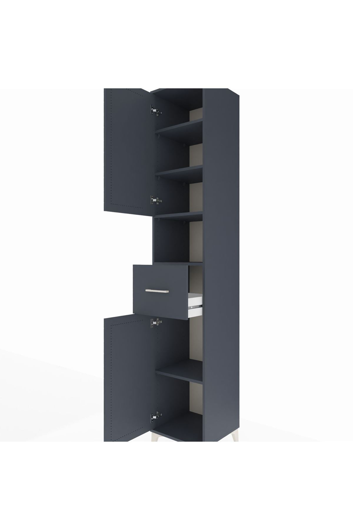 Hyperion Dolap 5 Raflı Tek Çekmeceli 2 Kapaklı 44x44x243 - S64M132V5B
