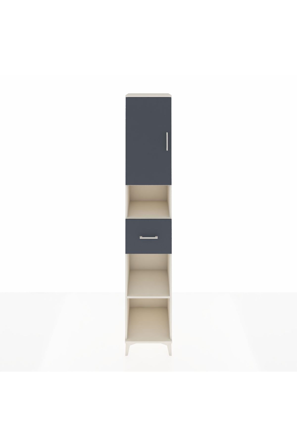Hyperion Dolap 5 Raflı Tek Çekmeceli Tek Kapaklı 44x44x243 - S64M133V2B