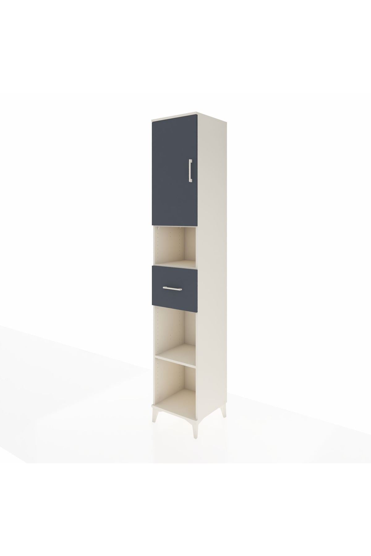 Hyperion Dolap 5 Raflı Tek Çekmeceli Tek Kapaklı 44x44x243 - S64M133V2B
