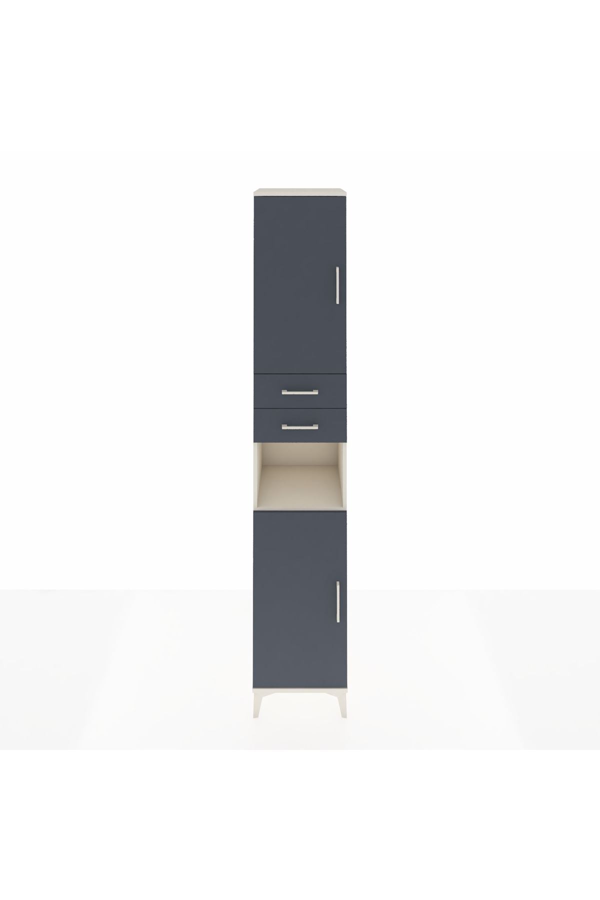 Hyperion Dolap 5 Raflı 2 Çekmeceli 2 Kapaklı 44x44x243 - S64M136V2B