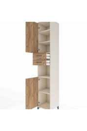 Hyperion Dolap 5 Raflı 2 Çekmeceli 2 Kapaklı 44x44x243 - S64M136V3B