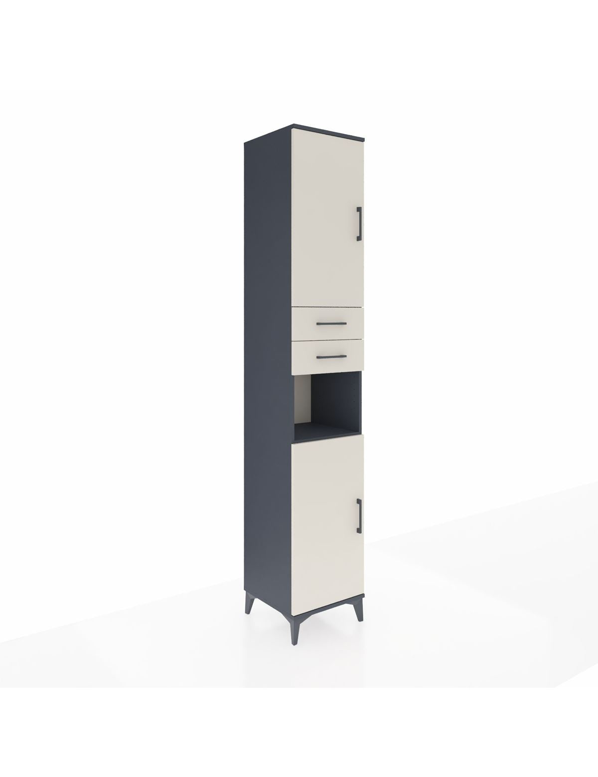 Hyperion Dolap 5 Raflı 2 Çekmeceli 2 Kapaklı 44x44x243 - S64M136V4B