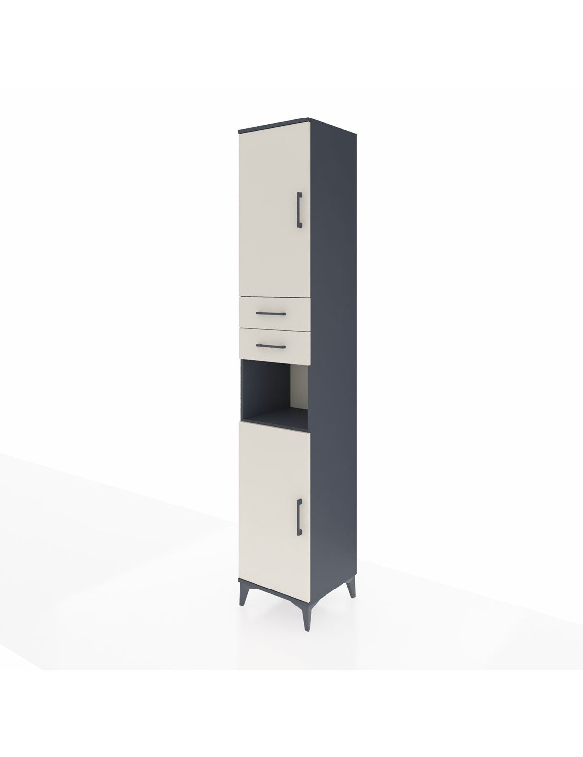 Hyperion Dolap 5 Raflı 2 Çekmeceli 2 Kapaklı 44x44x243 - S64M136V4B