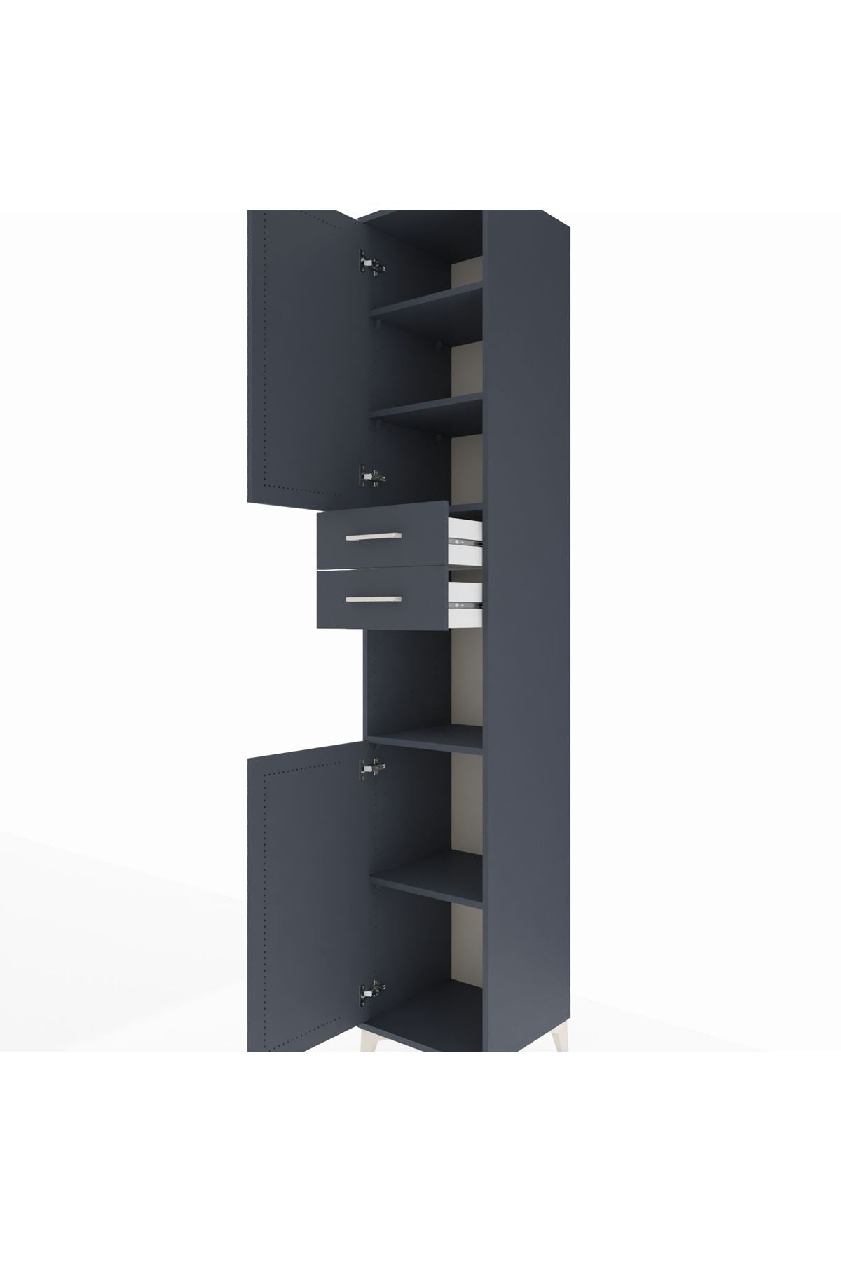 Hyperion Dolap 5 Raflı 2 Çekmeceli 2 Kapaklı 44x44x243 - S64M136V5B