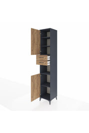 Hyperion Dolap 5 Raflı 2 Çekmeceli 2 Kapaklı 44x44x243 - S64M136V6B