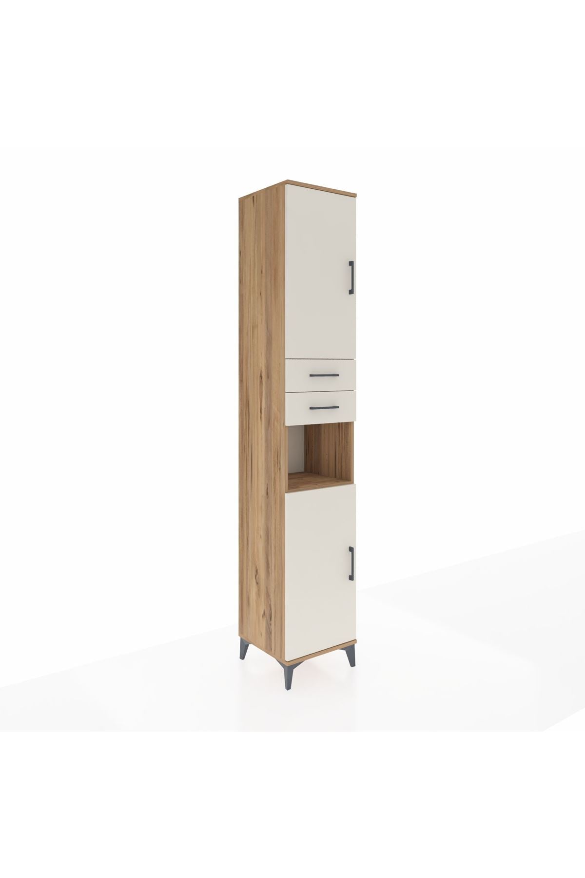 Hyperion Dolap 5 Raflı 2 Çekmeceli 2 Kapaklı 44x44x243 - S64M136V7B