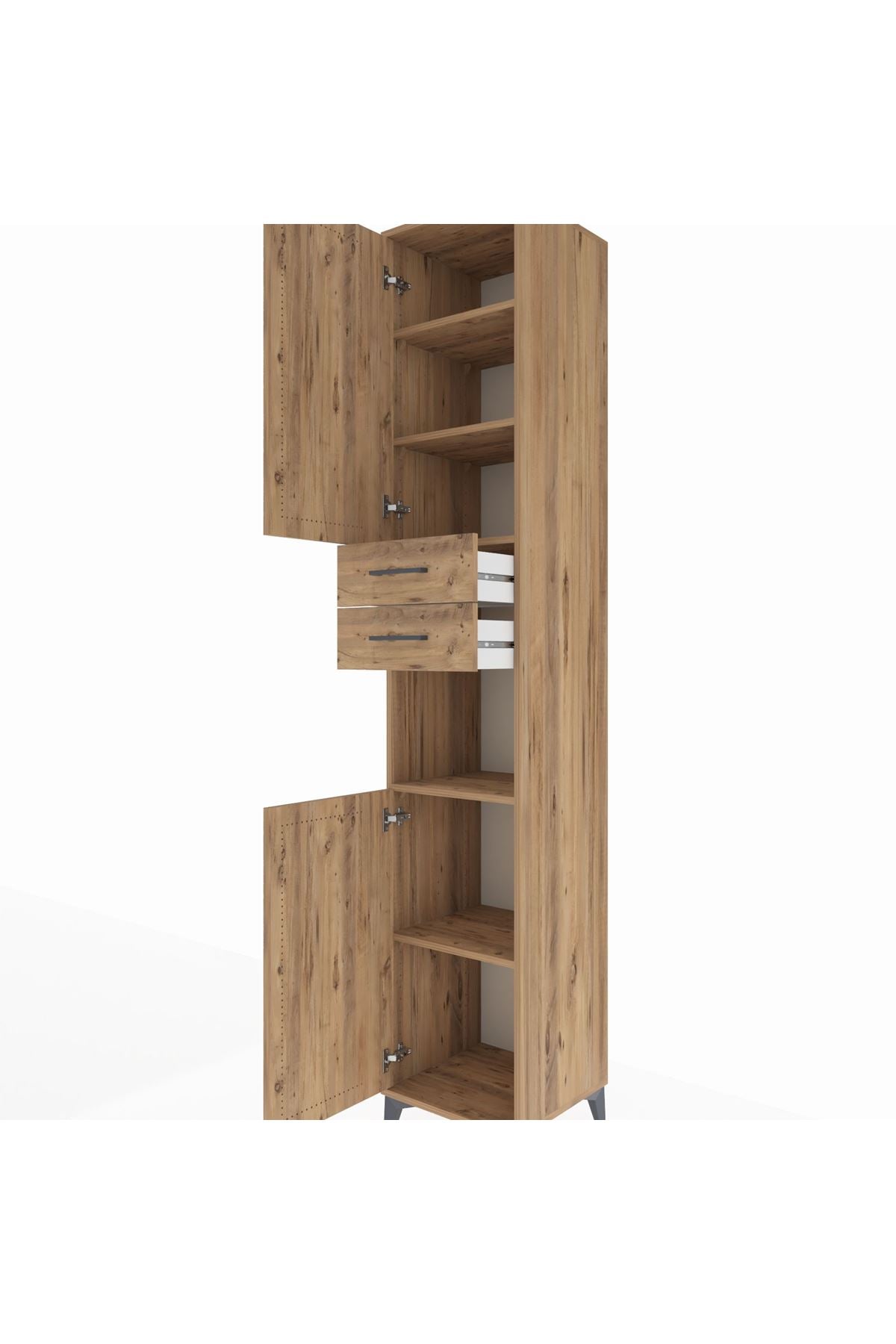 Hyperion Dolap 5 Raflı 2 Çekmeceli 2 Kapaklı 44x44x243 - S64M136V9B
