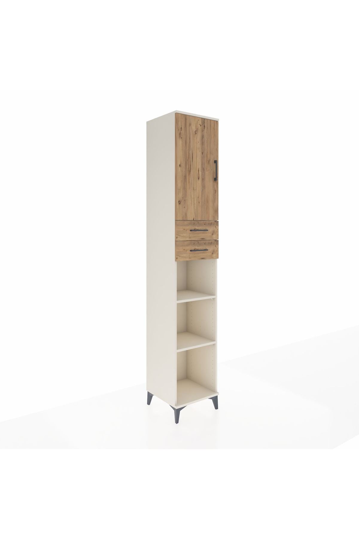 Hyperion Dolap 5 Raflı 2 Çekmeceli Tek Kapaklı 44x44x243 - S64M137V3B