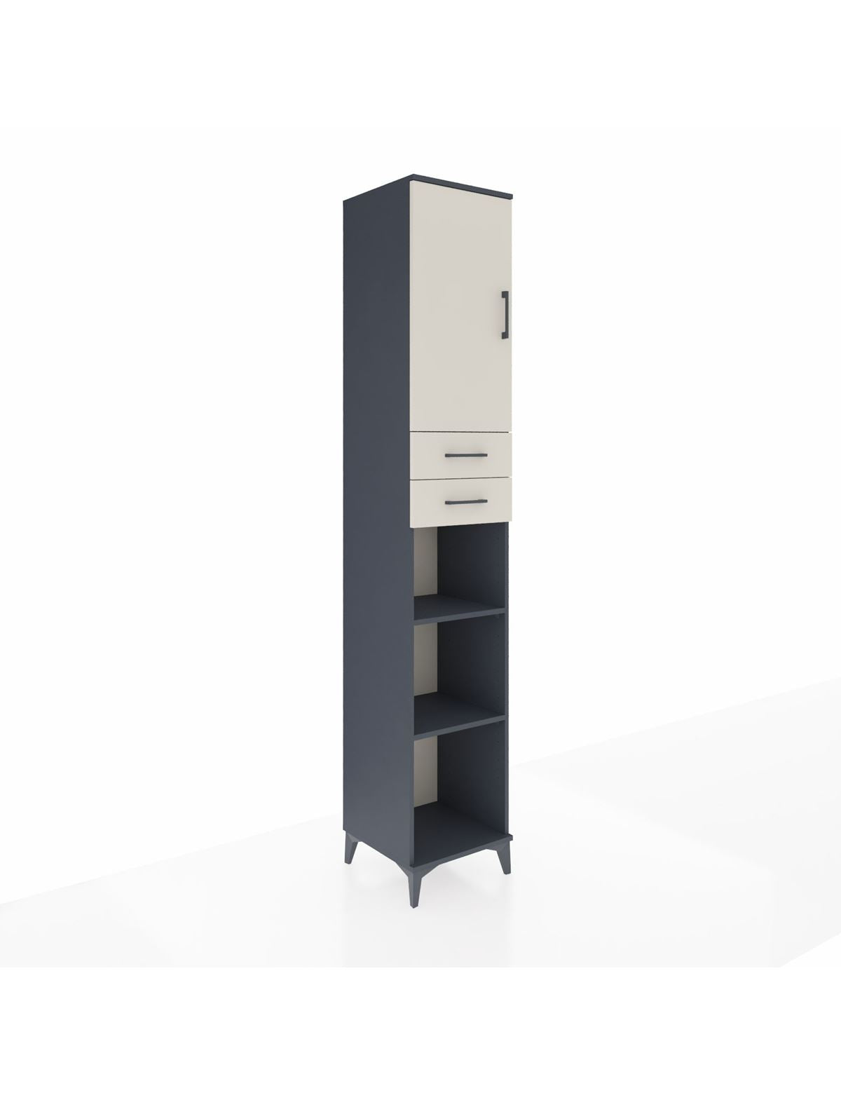 Hyperion Dolap 5 Raflı 2 Çekmeceli Tek Kapaklı 44x44x243 - S64M137V4B