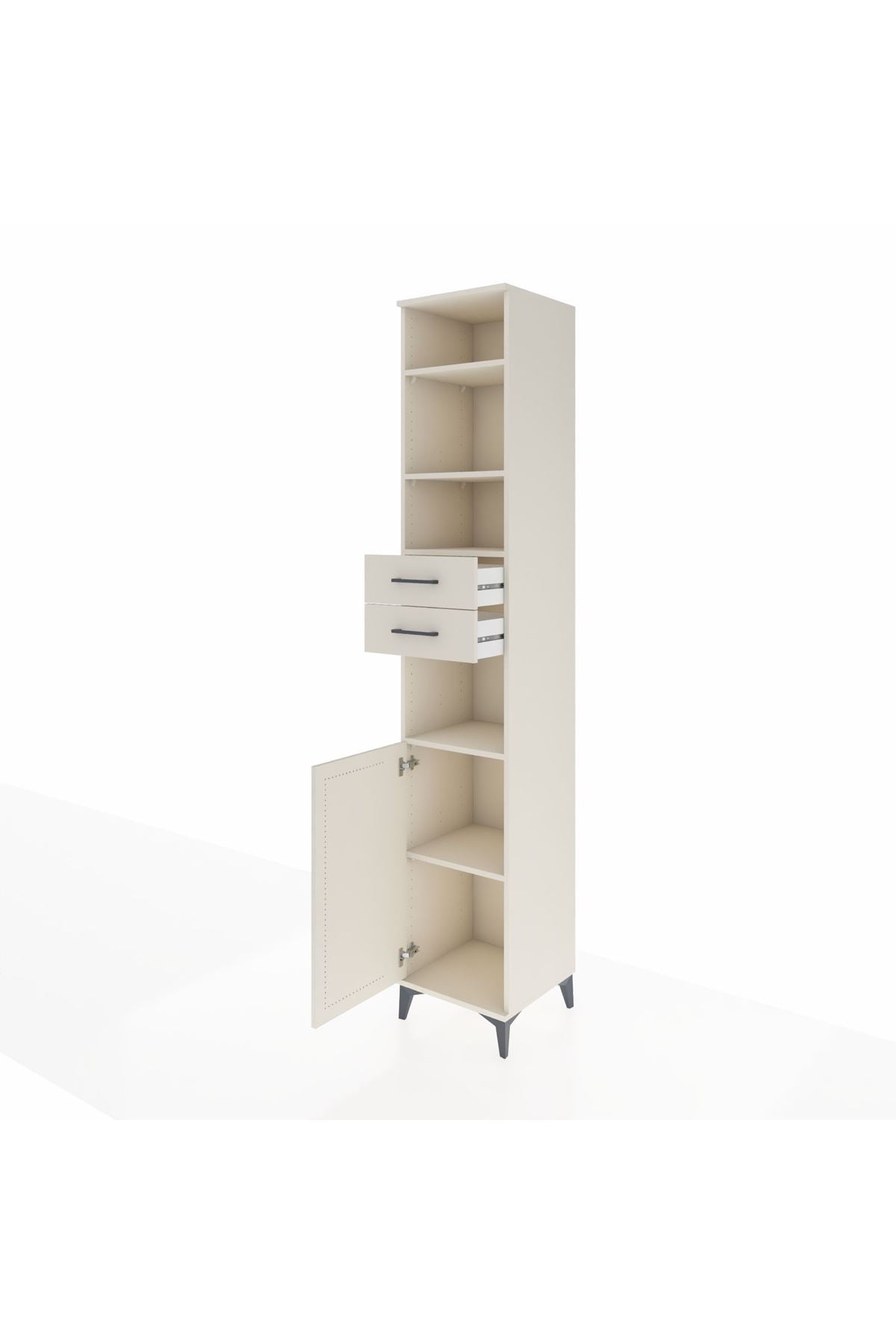Hyperion Dolap 5 Raflı 2 Çekmeceli Tek Kapaklı 44x44x243 - S64M138V1B