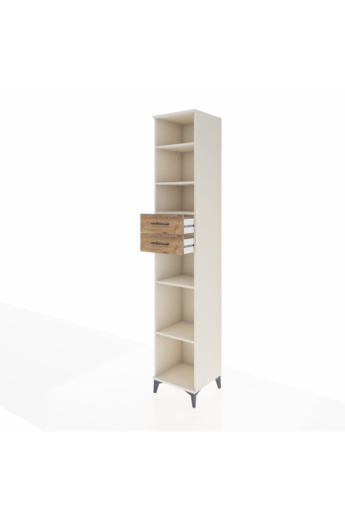 Hyperion Dolap 5 Raflı 2 Çekmeceli 44x44x243 - S64M139V3B