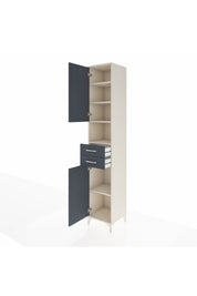 Hyperion Dolap 5 Raflı 2 Çekmeceli 2 Kapaklı 44x44x243 - S64M140V2B
